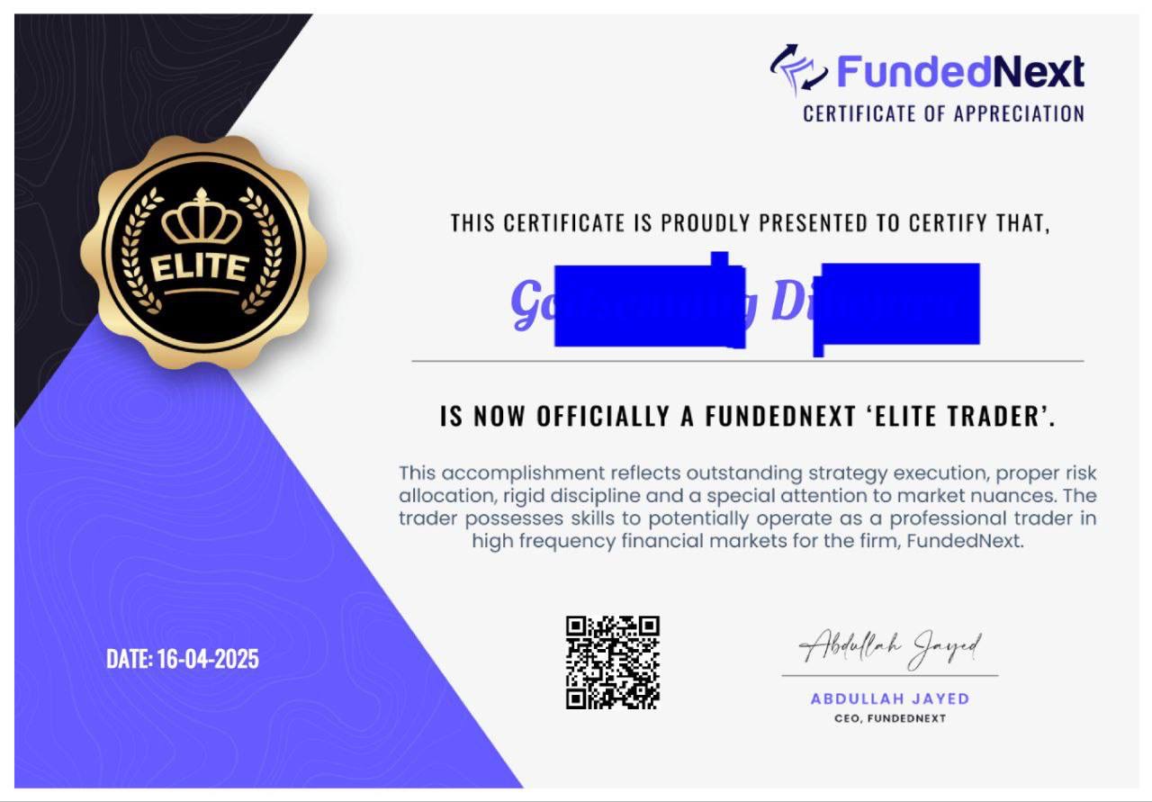 Withdrawal certificate